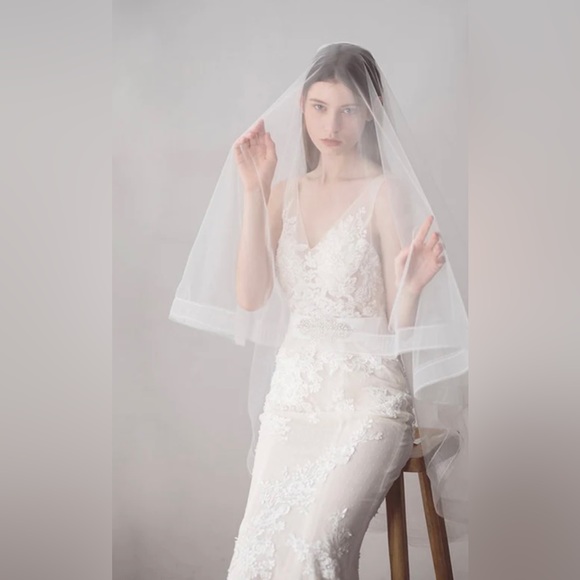 45” horsehair trim veil - Picture 3 of 4